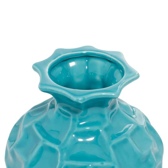 Blue Stoneware Modern Vase Set